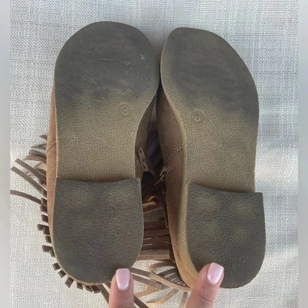 Women's Fringe Ankle Booties - Sz. 8